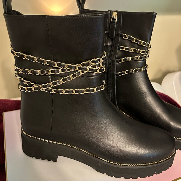 Cecelia New York Leather with Chain Mid Boot - Picture 3 of 3